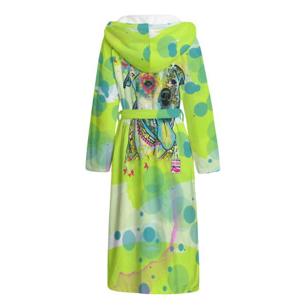 Bunter Bademantel Pablo aus Flanell – flauschig & farbenfroh, Größen S–2XL